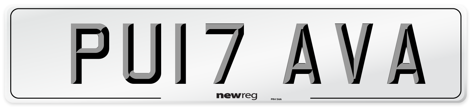 PU17 AVA Number Plate from New Reg